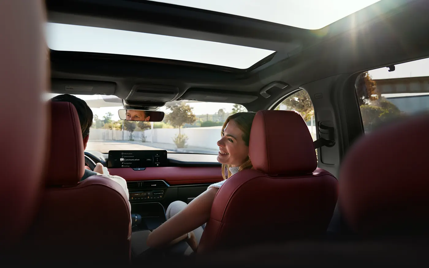 Friends riding in the 2-row 2027 Mazda CX-90 | Cutter Mazda Honolulu in Honolulu HI