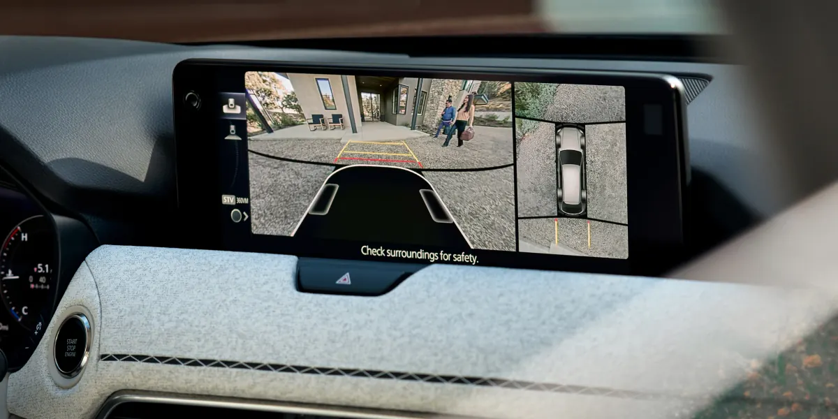 2027 Mazda CX-90 360° View Monitor on the center display | Cutter Mazda Honolulu in Honolulu HI