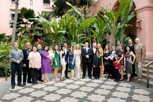 Cutter family members standing in a row